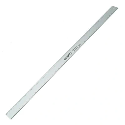 Afbeelding van Faithfull FAIRULE1000 liniaal van aluminium, zilverkleurig, 1 meter, 50 mm breed