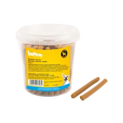 Afbeelding van Boomy Hondensnacks Zachte rolletjes met kip 800g