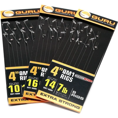 Afbeelding van Guru 4’’ QM1 Feeder Speed Stop Barbless Eyed (8pcs) Maat : Haak 12 0.22mm