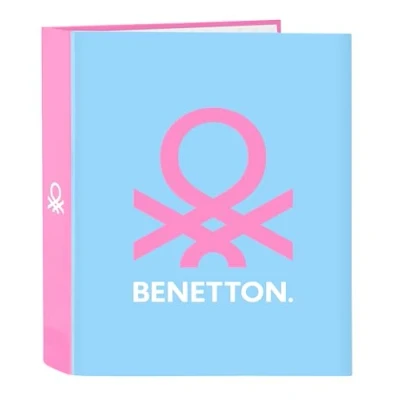 Afbeelding van Ringmap Benetton Spring Roze Hemelsblauw A4 27 x 33 6 cm
