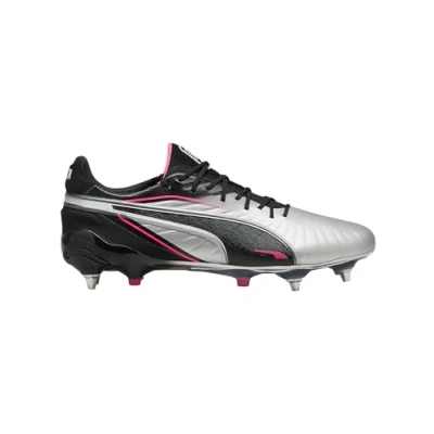 Afbeelding van Puma KING Ultimate Voetbalschoenen met metalen noppen Silver coloured/black/sun struck/white, Heren, Maat: 40, struck/white
