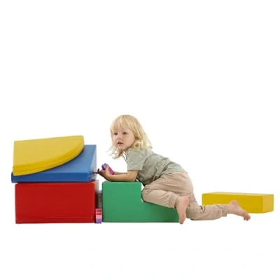 Afbeelding van Iglu Foam blokken set speelblokken 5 delig 20 cm hoog primaire kleuren