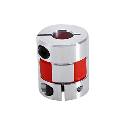 Afbeelding van pruim koppelingsas D19L25, elastische koppeling gevormd door flexibele spanflens 8 x 10 mm, aluminium voor stappenmotor