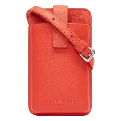 Afbeelding van LIEBESKIND BERLIN Leren Schoudertas mobiele telefoon Harris Mobile Pouch Poppy Rood