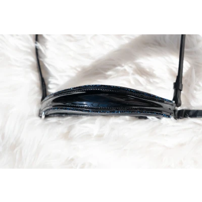 Image de HB Muserolle Showtime Dressage Noir/Marine Briller Full