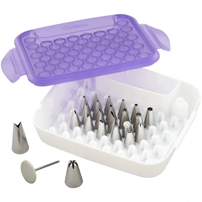 Afbeelding van Wilton Spuitmondjes Deluxe Set Garneerspuit voor Taartdecoratie 22 Stuks