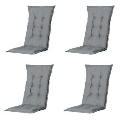 Afbeelding van Madison Tuinkussens Hoge Rug Basic Grey 123x50 Grijs 4 Stuks