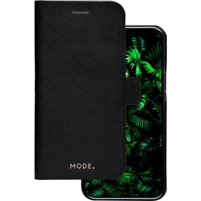 Afbeelding van iPhone 12 Pro Max Bookcase hoesje dbramante1928 Effen Zwart Leer