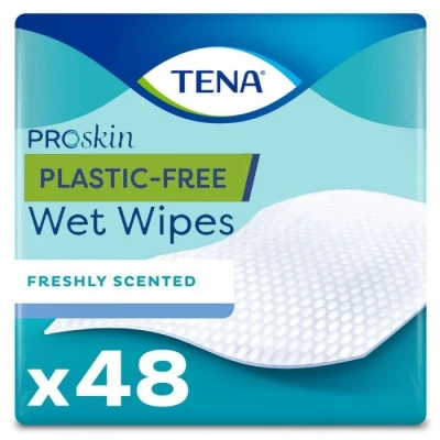 Afbeelding van Tena Proskin Plastic Free Wet Wipes 48ST