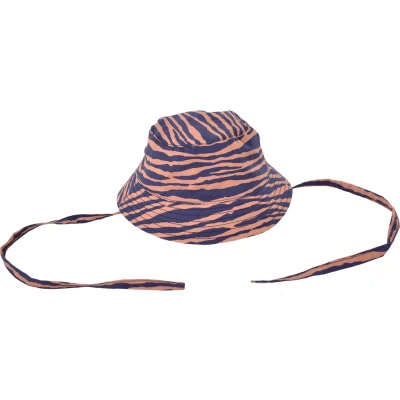 Afbeelding van Swim Essentials UV Zonnehoed Baby Blauw/Oranje Zebra 0 1 jaar 12 maanden