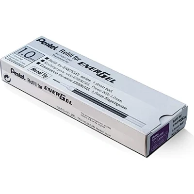 Afbeelding van Pentel LR10 V inktpatronen voor EnerGel Pen 0,5 mm, navulbaar, paars, 12 stuks