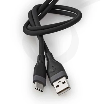 Afbeelding van Nedis Ccgl60600Bk30 Usb Kabel 2.0 A Male C&amp;Trade; 15 W 480 Mbps Vernikkeld 3.00 M R