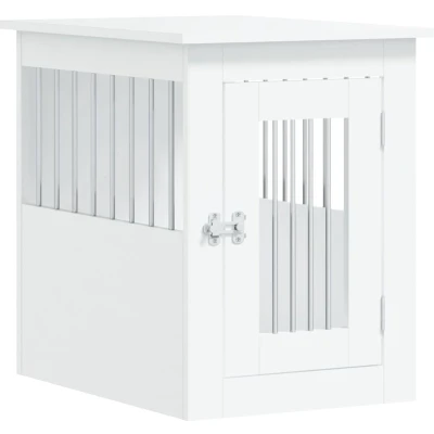 Afbeelding van Hondenbench 45x62x59 cm bewerkt hout wit