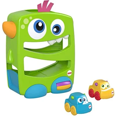 Afbeelding van Fisher Price Monsterhelling, speelgoedvoertuigen, geluiden en muziek om de motoriek van baby&#039;s te ontwikkelen, vanaf 6 maanden, FYL40