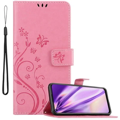 Afbeelding van Cadorabo Hoesje geschikt voor Huawei NOVA 6 SE / P40 LITE 7i in BLOEMEN ROZE Beschermhoes bloemmotief met magnetische sluiting, standfunctie en kaartsleuven Book Case Cover Etui