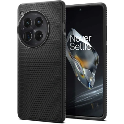 Afbeelding van Spigen Liquid Air Hoesje voor de OnePlus 12 Back Cover Flexibel TPU Matte Zwart