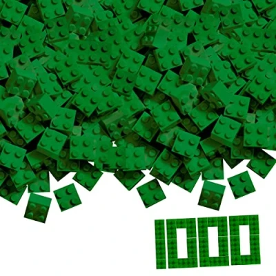 Afbeelding van Simba Blox 104114552 1000 groene bouwstenen voor kinderen vanaf 3 jaar, 4 stenen, in karton, hoogwaardig, volledig compatibel met vele andere fabrikanten