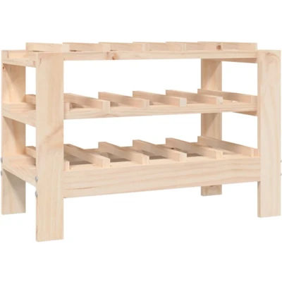 Afbeelding van Wijnrek 61,5x30x42 cm massief grenenhout bruin