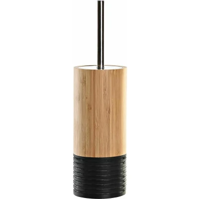 Afbeelding van Toiletborstel DKD Home Decor Zwart Natuurlijk Bamboe 10 x 36,8 cm