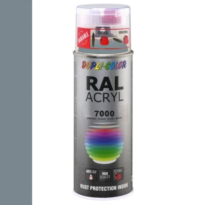 Afbeelding van Dupli Color Ral Acryl 7000 Eekhoorn grijs Hoogglans 400 ml