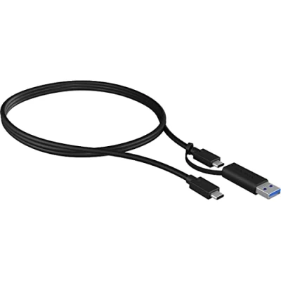 Afbeelding van ICY BOX USB kabel 3.2 Gen2 C stekker, A stekker 1.00 m Zwart 60857