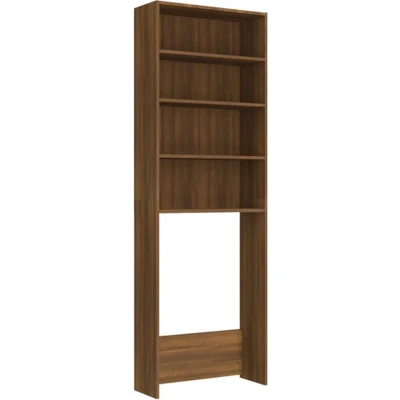 Afbeelding van Wasmachinekast 64x24x190 cm bruineikenkleurig