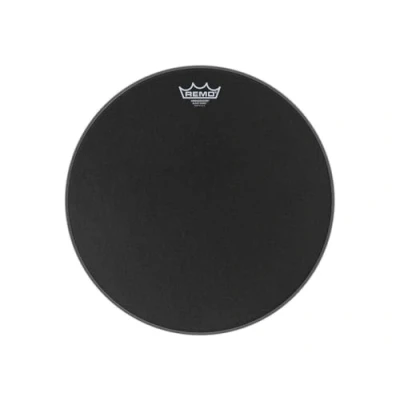 Afbeelding van Remo Ambasador zwart Suede 16&quot;, Tom Batter/Reso vel