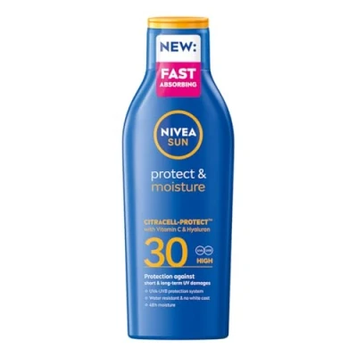Afbeelding van NIVEA, Zonnecrème, Sun Protect &amp; Moisture Hydraterende Zon L (Zonnecrème, SPF 30, 200 ml)