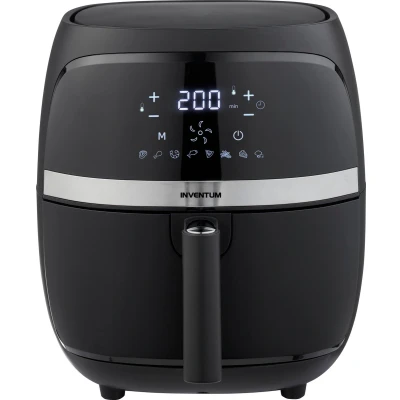 Afbeelding van Inventum GF320HLD Airfryer Hetelucht friteuse 3,2 liter 8 automatische programma&#039;s 80 tot 200C 1300 watt Zwart/RVS