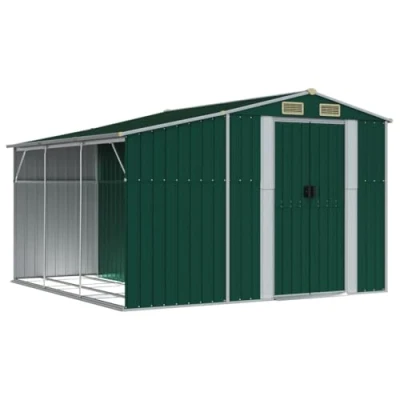 Afbeelding van vidaXL Tuinschuur 277x279x179 cm gegalvaniseerd staal groen
