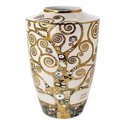 Afbeelding van Goebel Gustav Klimt Vaas De Levensboom 24 Artis Orbis porselein 24cm met echt goud