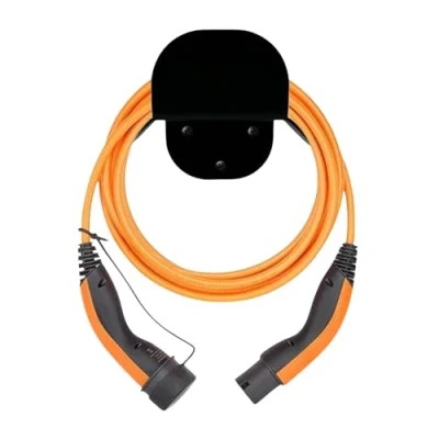 Afbeelding van Wallbox kabelhouder (zwart) wandhouder voor oplaadkabel en stopcontact elektrische oplaadkabelhouder auto verlengkabel houder