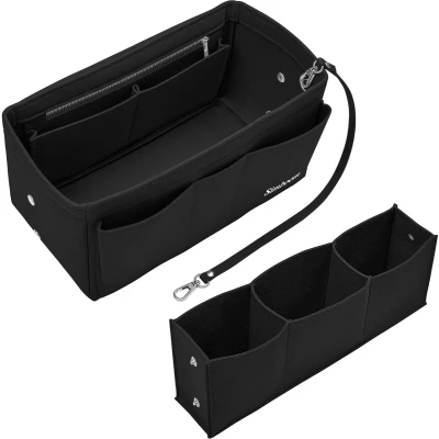 Afbeelding van Simboom tasorganizer, handtaszakje, vilten handtasorganizer, tas in tas, zakje, organizerzakje voor draagtas, Zwart, XL