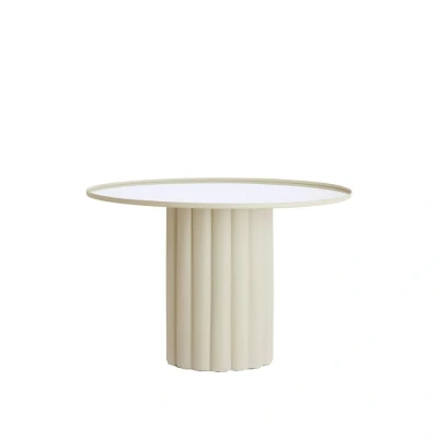 Afbeelding van Light&amp;living Bijzettafel Ø91,5x60,5 cm ROSARIO spiegel helder+crème