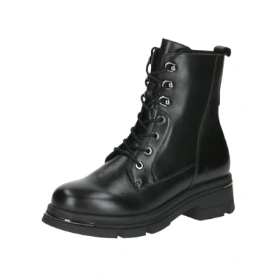 Afbeelding van CAPRICE Damen Stiefeletten zum Schnüren aus Leder mit Reißverschluss, Schwarz (Black Nappa), 36 EU
