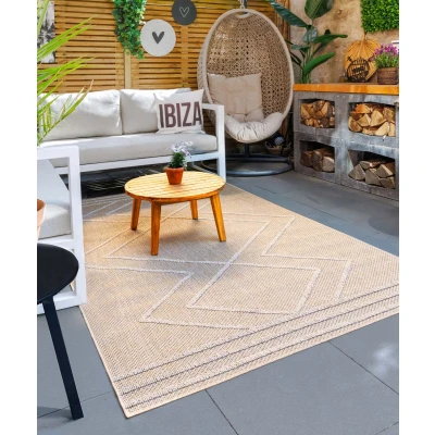 Afbeelding van Boho Buitenkleed Retreat Beige 160x230 Cm