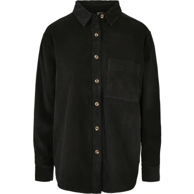 Afbeelding van Urban Classics Overhemdblouse, Dames, Maat: 4XL, Black