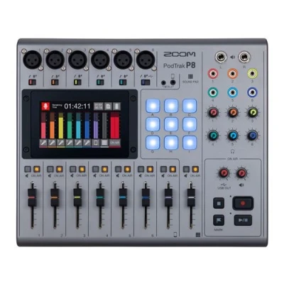 Image de Table de mixage portable Zoom P8 Gris