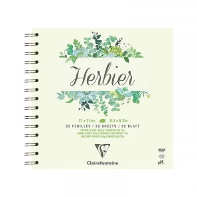 Image de Carnet à spirale Herbier 21x21cm 64 pages Clairefontaine