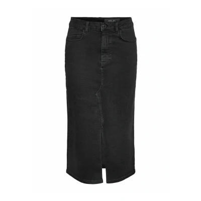 Afbeelding van Noisy May ROCK MIDI Jeansrok, Dames, Maat: Small, Black denim