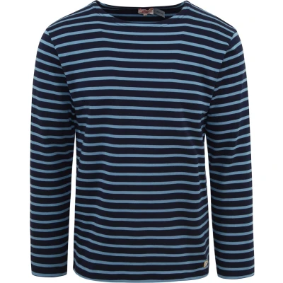 Afbeelding van Armor Lux Houat Trui Navy Strepen maat L Heren met Regular fit Pasvorm Katoen Suitable Herenkleding