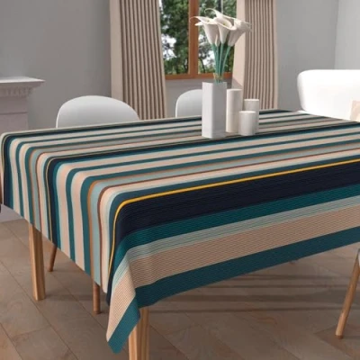 Afbeelding van Soleil d&#039;ocre BAYADERES Tafelkleed, vuilafstotend, vierkant, 180 x cm, blauw