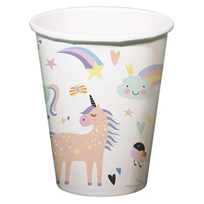 Afbeelding van Unicorn en Regenbogen Bekers 250ml 6 stuks