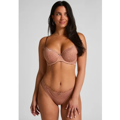 Afbeelding van Hunkemöller Dames Lingerie String Marine Bruin maat XS