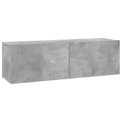 Afbeelding van Tv meubel 100x30x30 cm bewerkt hout betongrijs