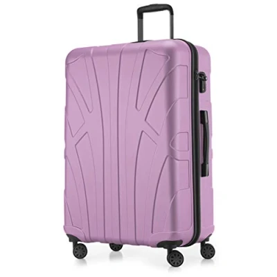 Afbeelding van Suitline grote harde koffer trolley, reiskoffer check in bagage, TSA, 76 cm, ca. 86 liter, 100% ABS mat lila