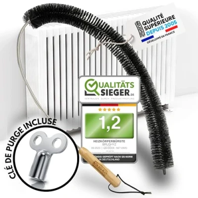 Afbeelding van BRUSHYZ Radiatorborstel, lang, 80 cm, borstel voor radiator, zonder krassen, plumeau met borstelharen van flexibel nylon, reinigingsborstel, radiator aangename lucht
