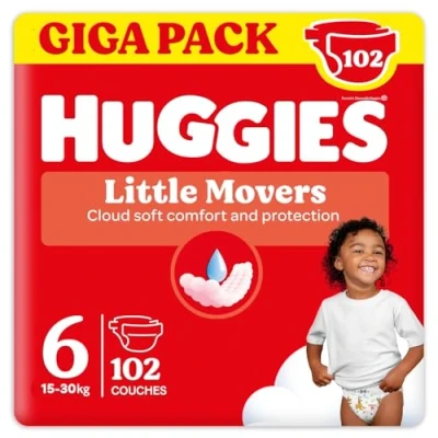 Afbeelding van Huggies® Little Movers baby luiers, Maat 6 (16 tot 30 kg), 102 luiers met Disney© designs, Giga pack