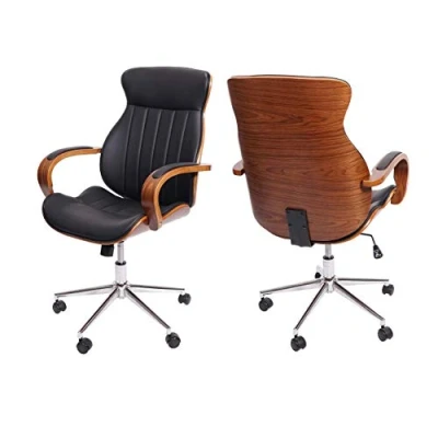 Image de Chaise de bureau MENDLER HWC H39 similicuir noir