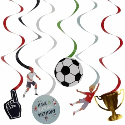 Afbeelding van Hangdecoratie Fantastic Football 6 stuks